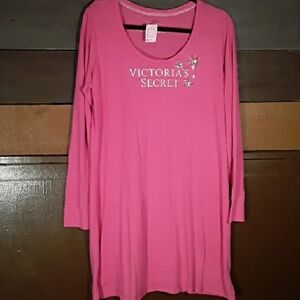 Victoria's Secret XL Pink Long Sleeve Gorgeous Nightshirt